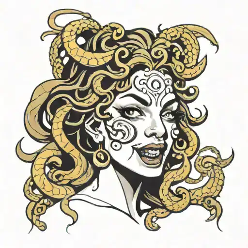 Medusa Baring Fangs