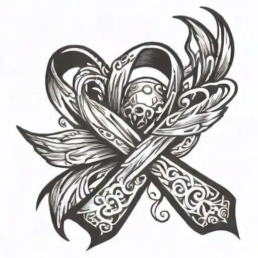 Cancer Ribbon Symbolizing Transformation