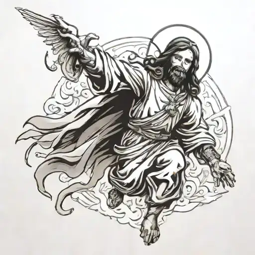 Jesus Defeating All Evil Epic Scene