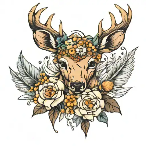 Diamond Chamomile Deer Angel Feather Transforming