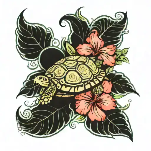 Turtle Hibiscus Flower Transforming