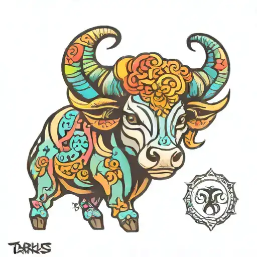 Vibrant Taurus Zodiac Sign