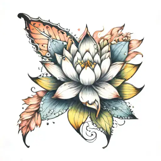 Sternum Lotus With Watercolours