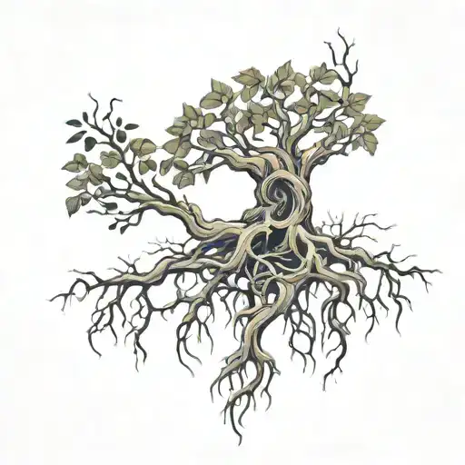 Tree Roots And Metal