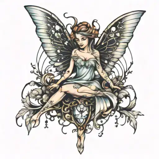 Falling Fairy With Wings