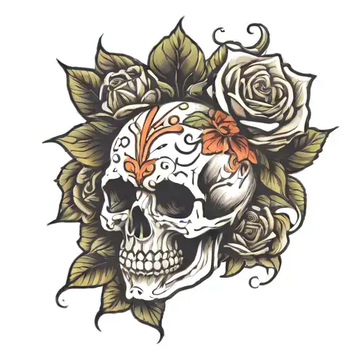Skull And Roses