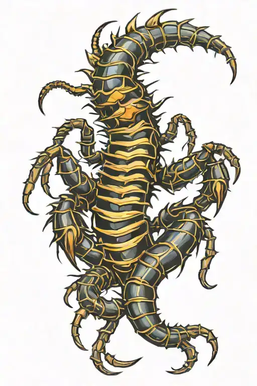 Scolopendra In Black