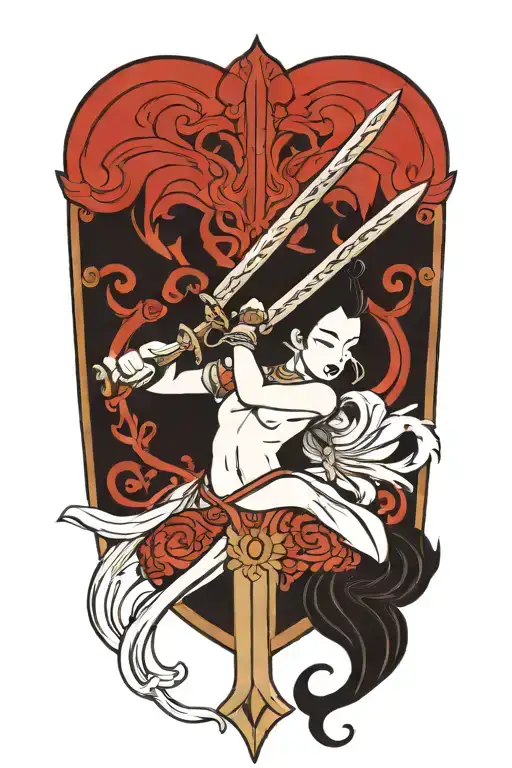 Thai Goddess Sword And Shield