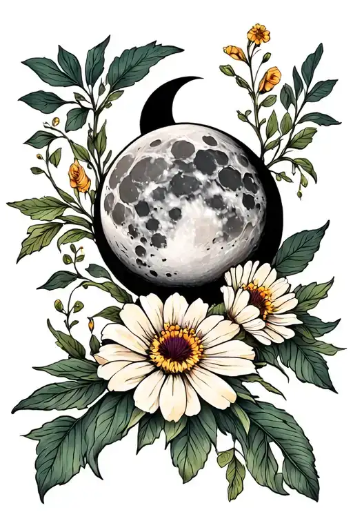 Waxing Gibbous Moon Phase With February Birth Flower