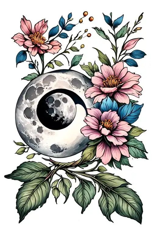 Waxing Gibbous Moon Phase With February Birth Flower