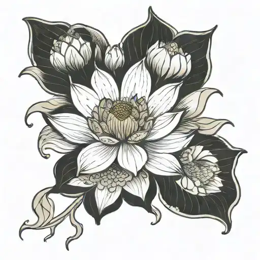 Lotus And Hisbicus Flower Blooming