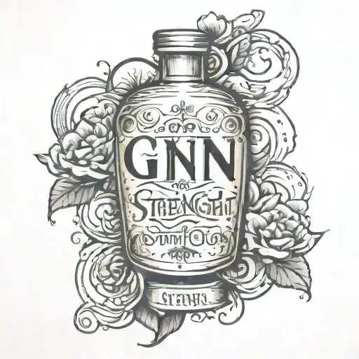 Gin Strength Thru Pain Words