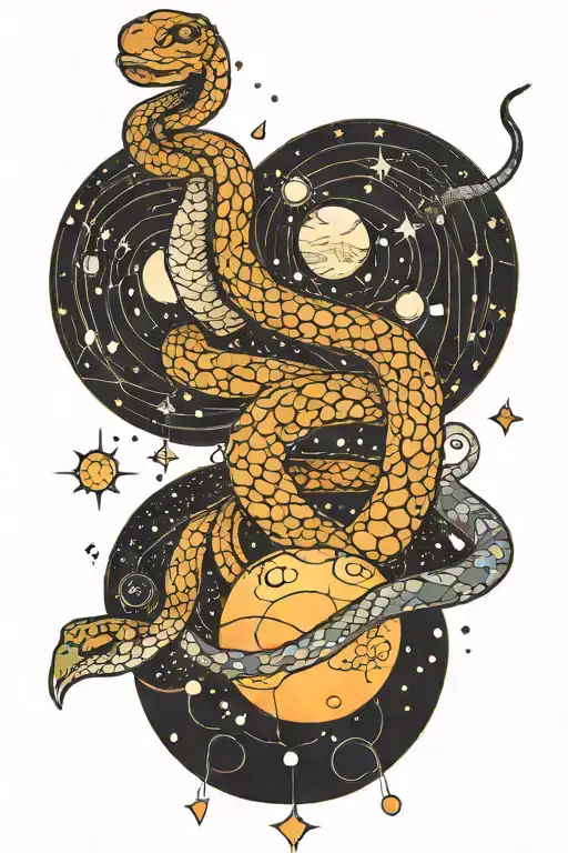 Snake Going Around Solar System
