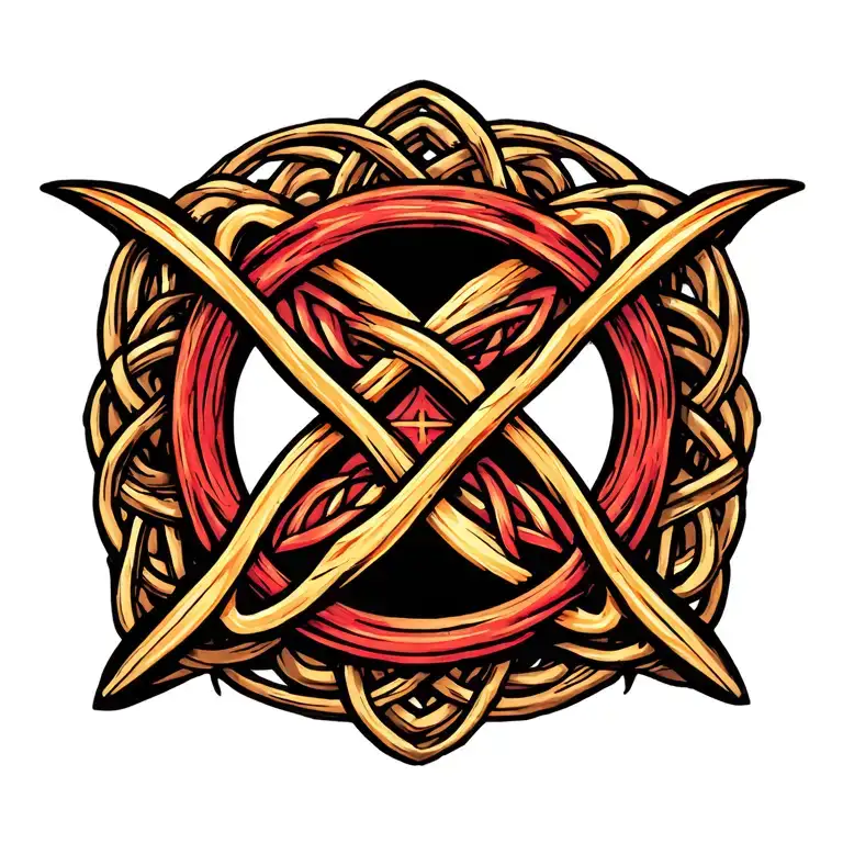 Celtic Knot Virgo Sign Tattoo Design