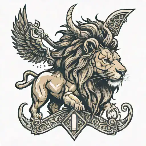 Half Lion Half Gladiator