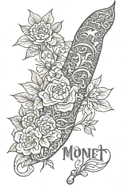 Text On Leg More Monet More Funny