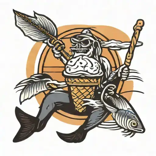 Ice Cream Fishing Sunset