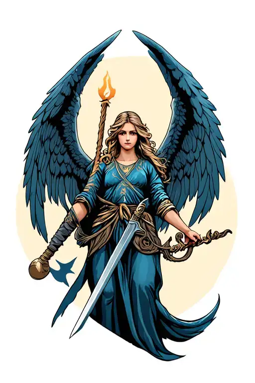 Angel Holding A Sword