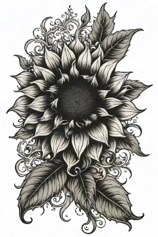 A Sunflower Blooming Into A Fountain With Intricate Details