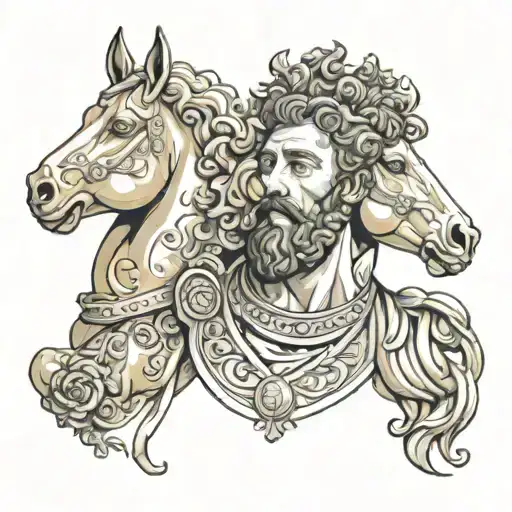 Marcus Aurelius Greeting People From The Horse
