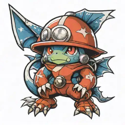 Fuecoco The Pokemon With An American Football Helmet On