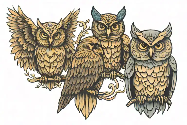 Athena Artemis Owl Bear