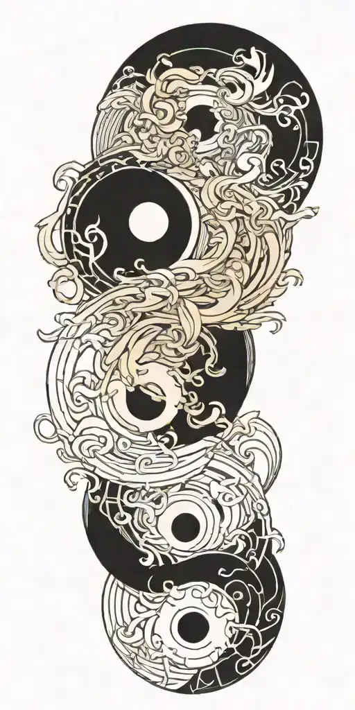 Yin Yang Symbol Intertwined