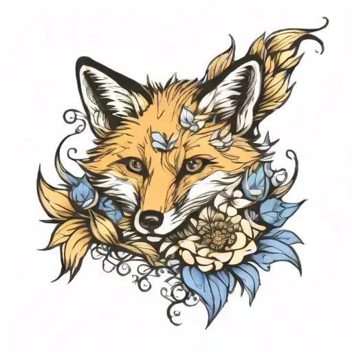 Fox And Cornflower