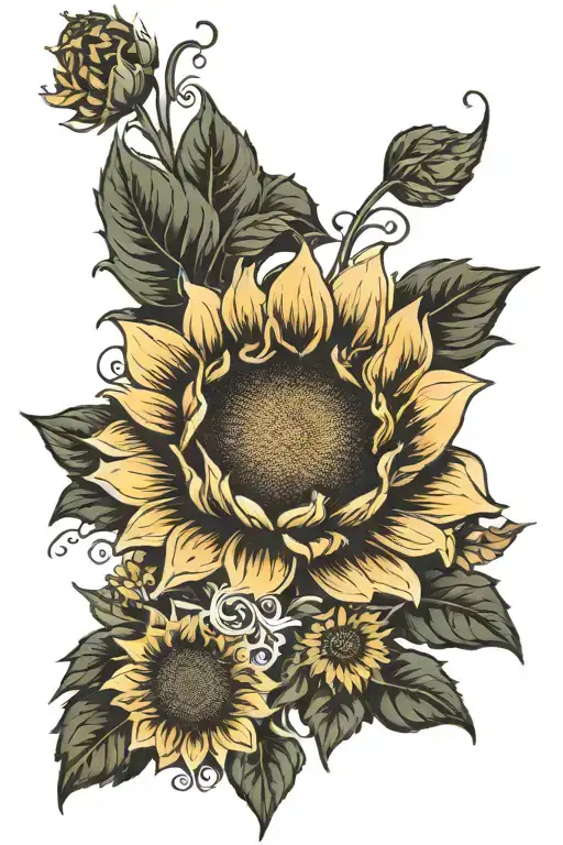 A Fountain Blooming Into A Sunflower