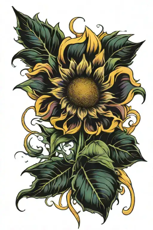 Fountain Turning Into A Sunflower Vibrant Colors