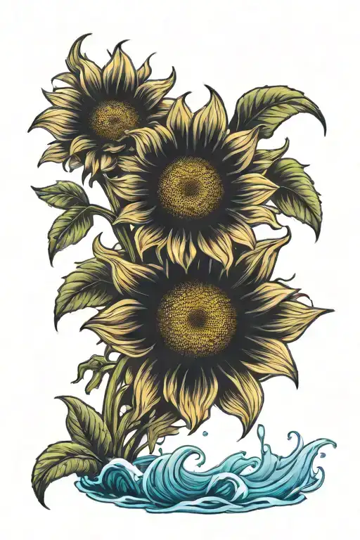 Fountain Turning Into A Sunflower Vibrant Colors