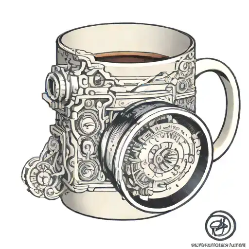 Camera Lens Coffee Mug Filled Music Note Morphing