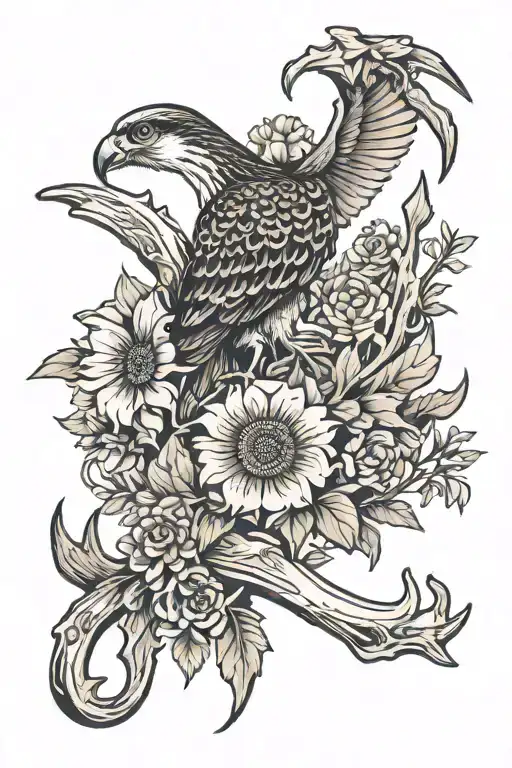 Mountain Flower Antler Osprey Western