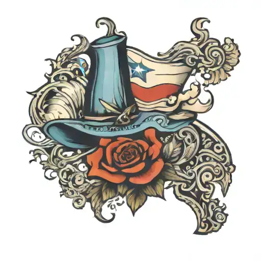 Texas Theme Half Sleeve