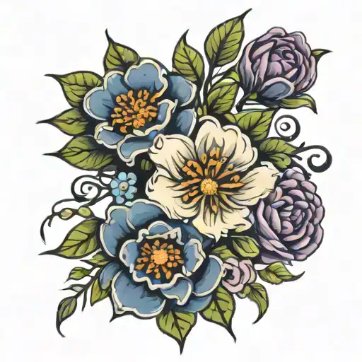 Birth Flowers Intertwined