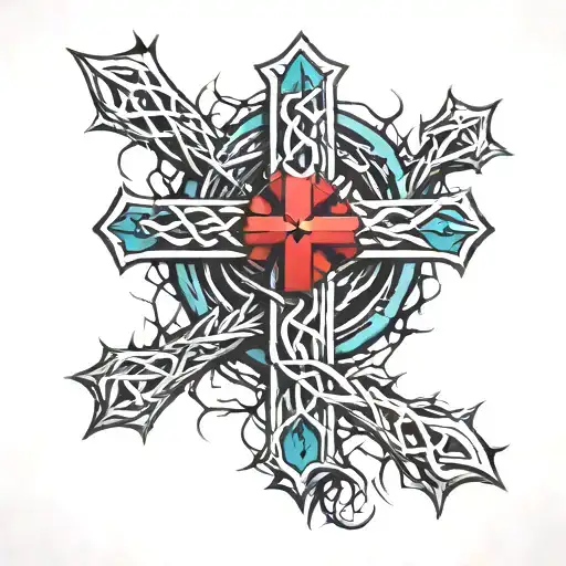 Crown Of Thorns And A Cross