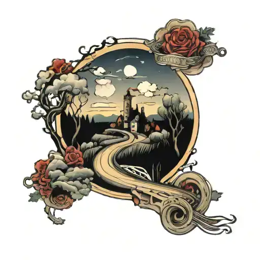 Long And Winding Road Leading Towards Heaven Gates