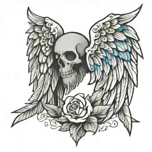 Grey And Angel Wings