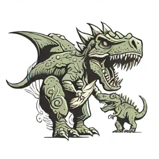 Father And Son Dinosaur