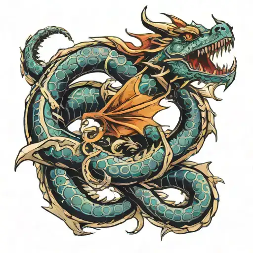 Dragon Wrapped On Anchor