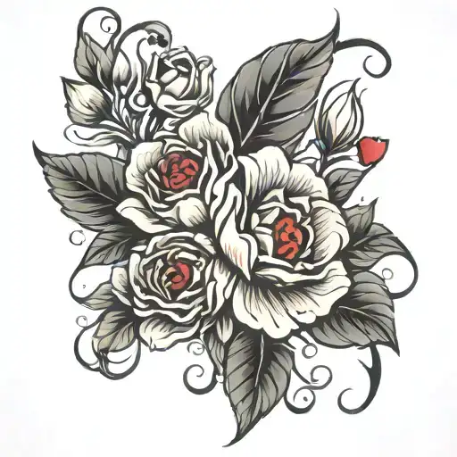 All Love With Flower Blooming