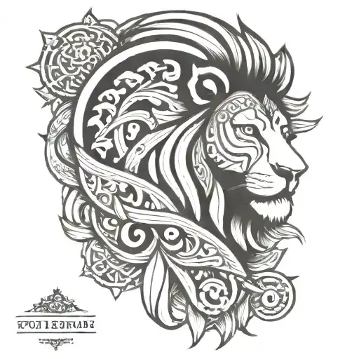 Lion Polynesian In The Arm