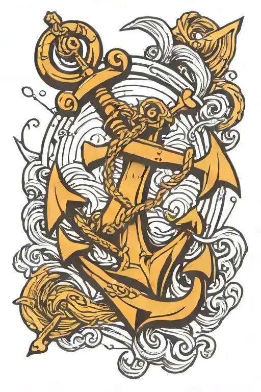 Anchor And Fishing Rod Transforming Metal