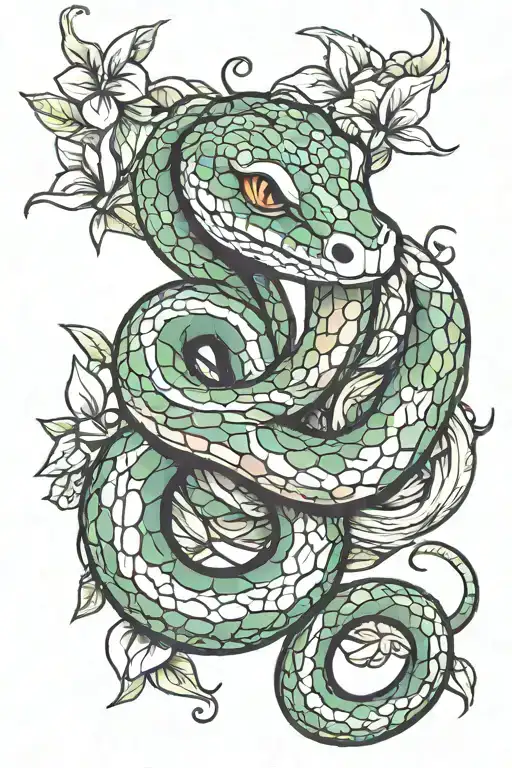 Girly Tatto Snake