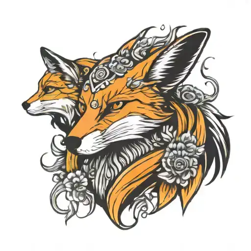 Fox With Aura Over The Head Surrounded