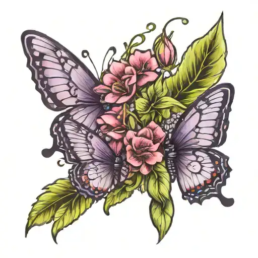 Purple Butterflies Mom