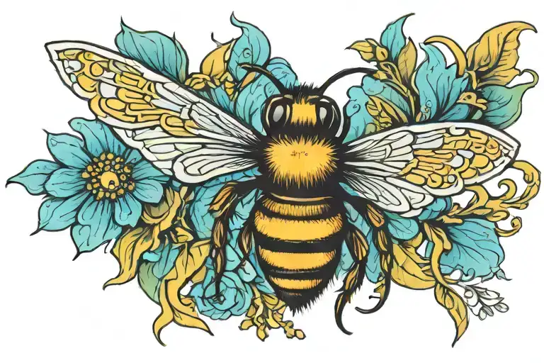 Bee With Letters M