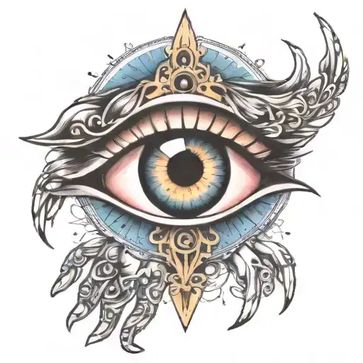 Eye And Hands Holding Galaxy