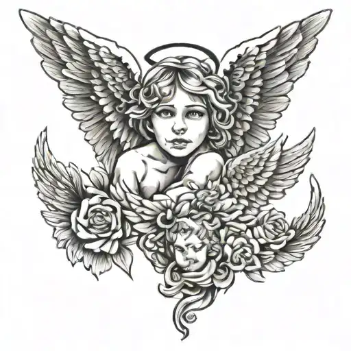 Angel Wings With Baby J 7-23-24 In Front