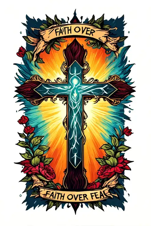 Faith Over Fear With A Cross